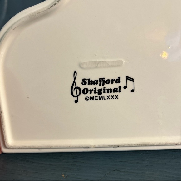 Vintage 1980 Shafford Original Ceramic Grand Piano Shape & Design 7 in Plate - Picture 10 of 10